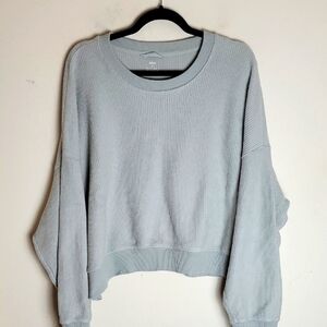 Aerie ribbed cropped sweatshirt